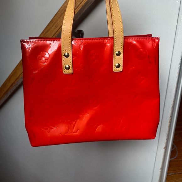 Louis Vuitton Red Monogram Vernis Reade PM Handbag w/Dust Bag & Maintenance Card - Picture 5 of 15